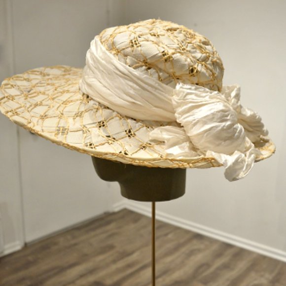 VTG 80’s-90’s WOVEN WIDE BRIM HAT
